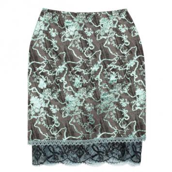 Christian Lacroix Bazaar Vintage Jacquard Printed Skirt M