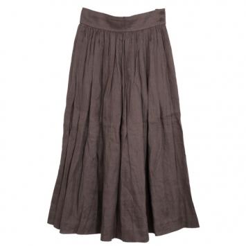 Saint Laurent Paris Vintage Pleated Midi Skirt M