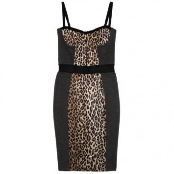 D and G Vintage Leopard Bustier Dress L