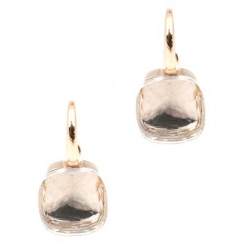 Pomellato Nudo Pink Gold and White Topaz Earrings