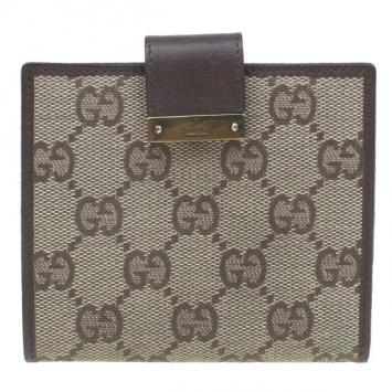 Gucci Brown Monogram Canvas Guccissima Bi Fold Wallet
