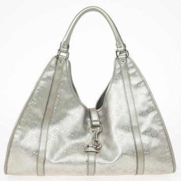 Gucci Silver GG Joy Pushlock Large Hobo