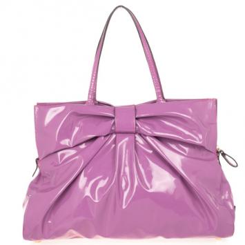 Valentino Fuchsia Patent Bow Bag 