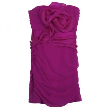 Notte By Marchesa Ruffled Silk Dress M