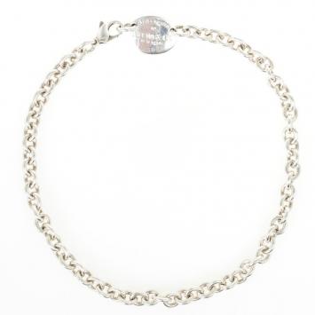 Tiffany & Co. Return to Tiffany Silver Oval Tag Necklace