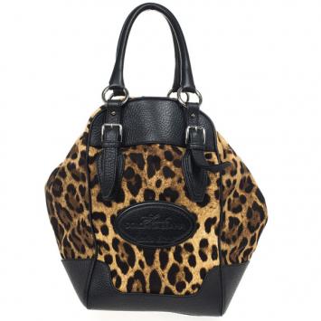 Dolce and Gabbana 'Animalier' Duffel Satchel Handbag