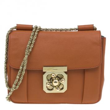 Chloe Brown Leather Mini Elsie Cross Body