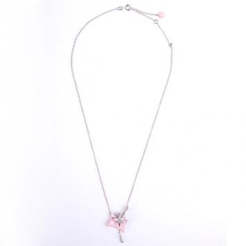 Stefan Hafner 18 K White Gold Enamel Diamond Flower Pendant Necklace 