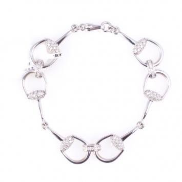 Gucci Horsebit 18 K White Gold Diamond Bracelet