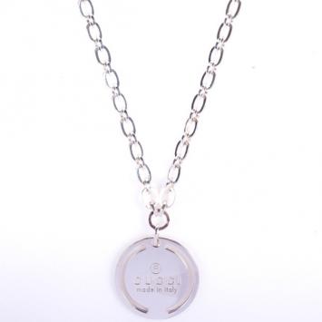 Gucci Round Pendant Silver Chain Necklace