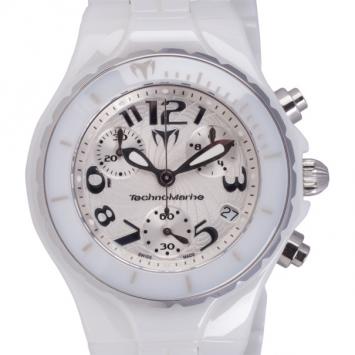 TechnoMarine Ceramic White Chronograph Womens Wristwatch 38MM