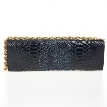 Roberto Cavalli Python &amp; Crystal Clutch