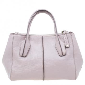 Tod's Nude Leather Small D-Styling Tote Bag