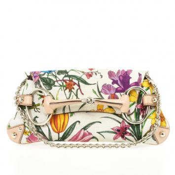 Gucci Flora Horsebit Flap Clutch