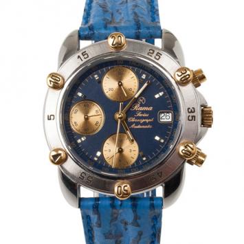 Pre Owned Rama Swiss Watch SS Leather Chronograph Mens Watch 36 MM