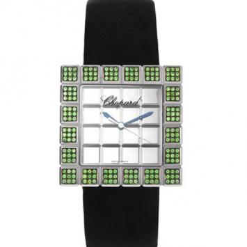 Chopard Ice Cube 18 K White Gold Diamond Womens Wristwatch 31 MM