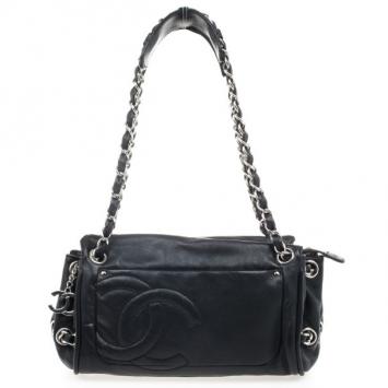 Chanel Black Lambskin Cruise Shoulder Bag
