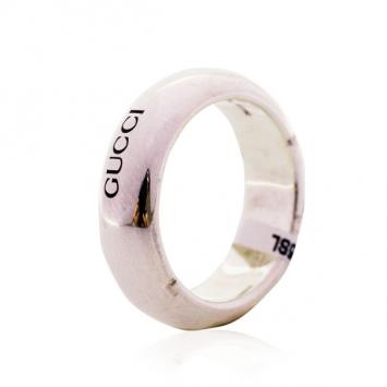 Gucci Silver Band Ring Size 53