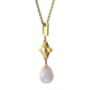 Louis Vuitton Pearl Monogram 18kt Yellow Gold Necklace