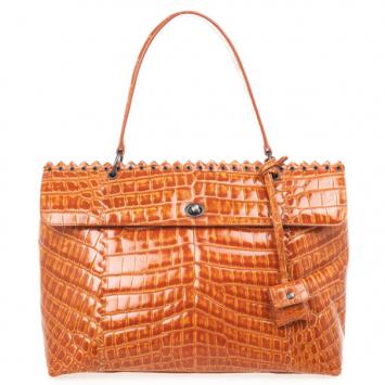 Bottega Veneta Orange Fire Opal Cocco Tie-Dye Tiina Bag