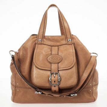 Tod's Beige Leather Large Tote