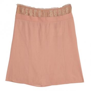 Miu Miu Pink Lace and Wool Skirt S