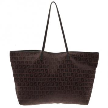 Fendi Brown Zucca Shopper Tote
