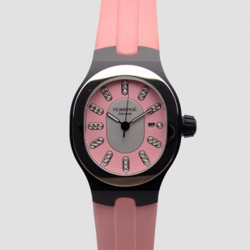 Robergé Pink Altair Titanium/SS Quartz Womens Wristwatch 30 MM