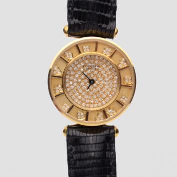 Robergé Casino 18 K Yellow Gold Diamond Womens Wristwatch 30 MM