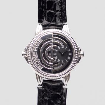 Robergé Castor 18K White Gold/Leather Womens Wristwatch 36 MM 