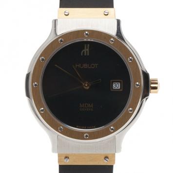 Hublot Black 18K Rose Gold SS Classic Womens Wristwatch 32 MM