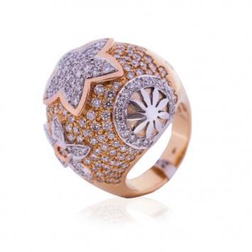 La Nouvelle Bague 18 K Yellow Gold Diamond Ring Size 53.5