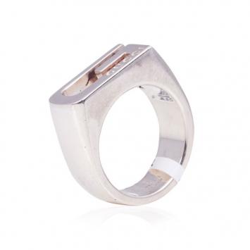 Gucci G Silver Band Ring Size 53