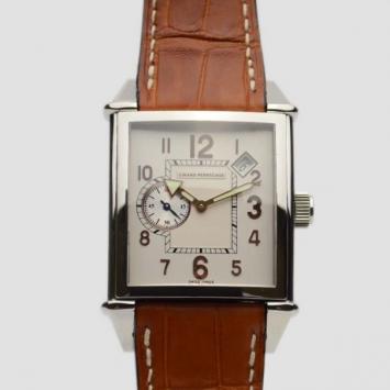 Pre Owned Girard Perregaux Vintage 1945 SS/Leather Mens Wristwatch 36 MM