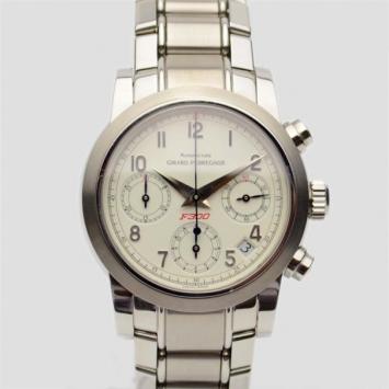 Pre Owned Girard Perregaux Ivory Ferrari SS  Chronograph Mens Wristwatch 40 MM