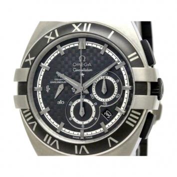 Pre Owned Omega Black Titanium Constellation Double Eagle Men's Wristwatch 41MM
