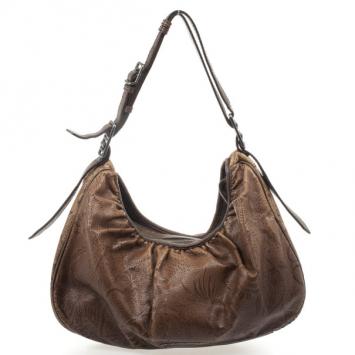 Pre Owned Burberry Limited Edition Nutmeg Degrade Lace Leather Large Hobo Bag