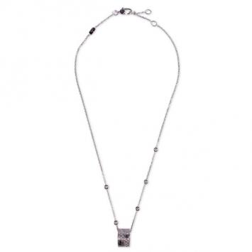 Gucci 18 K White Gold and Diamonds Icon Pendant Necklace