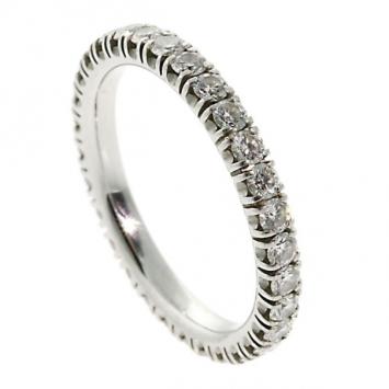 Cartier Platinum Diamond Eternity Band Size 53
