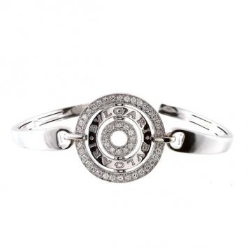 Bvlgari Cerchi 18 K White Gold Diamond Bracelet 