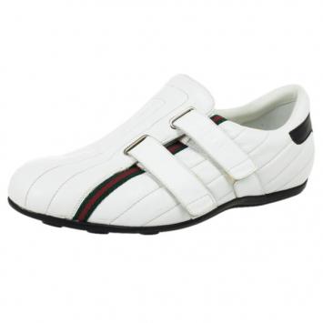 Pre Owned Gucci White Leather Velcro Sneakers Size 41