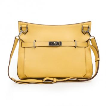 Hermes Yellow Togo Leather Jypsiere 37 CM