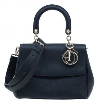 Dior Black Leather Small Be Dior Flap Bag