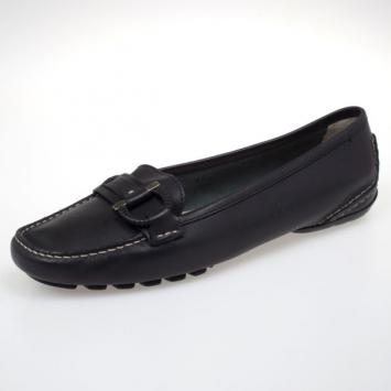 Salvatore Ferragamo Gancino Bit Black Leather Drivers Size 40