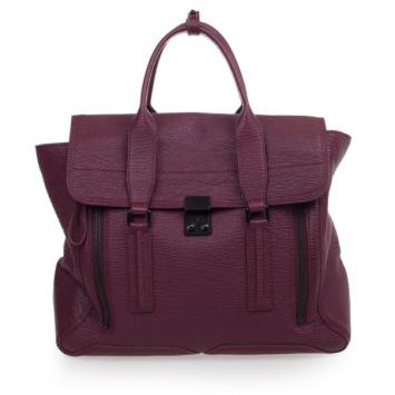3.1 Phillip Lim Purple Leather Large Pashli Tote