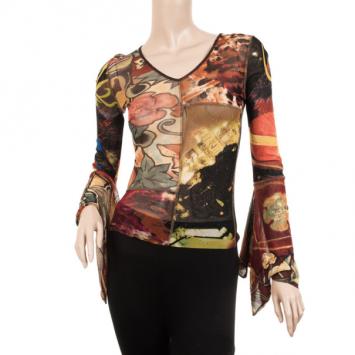 Kenzo Patterned Multicolored Long Sleeve Shirt S