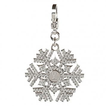 Louis Vuitton 18 K White Gold Diamond Charms de Monogram Snowflake Pendant