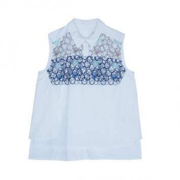Peter Pilotto White Sleeveless Blouse S