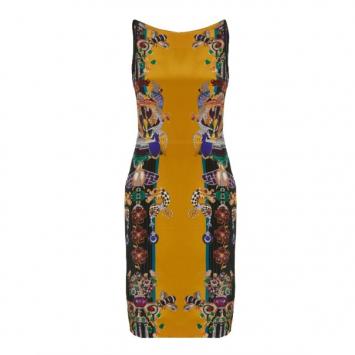 Mary Katrantzou Halle Printed Crepe Sheath Dress S
