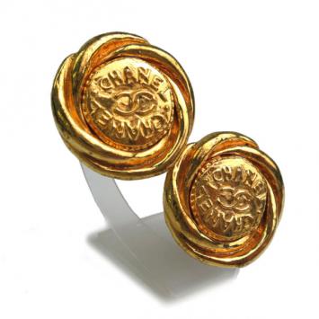 Chanel Gold Plated Earrings